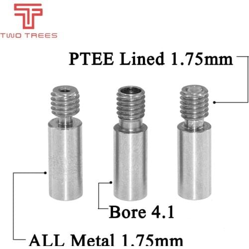 5pcs 3D printer Chimera extruder Heat break V6 dual hotend J-head throat length 22mm 1.75mm 3 mm filament Reprap 3D printer part