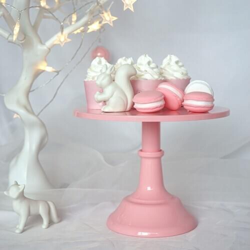 European Metal pink cake tray for wedding cake display decoration plate kitchen accessories candy cake tools decorating DGJ027