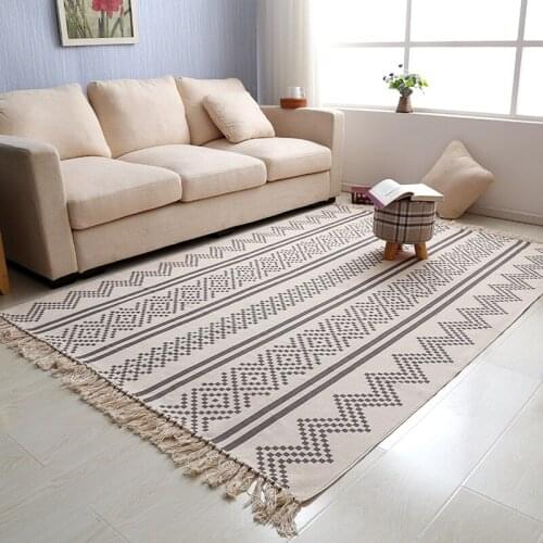 Morocco Hand Woven Living Room Carpet Geometric Blanket Home Bedroom Area Rugs Floor Table Ins Nordic Sofa Coffee Mat Carpet