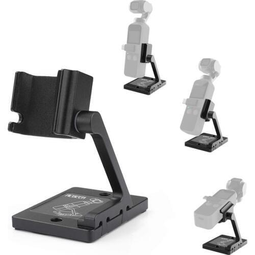 Camera Mount for Omso Pocket Aluminum Alloy Desktop Base Stand Adjustable Shooting Angle Holder Stabilizer for DJI OSMO Pocket