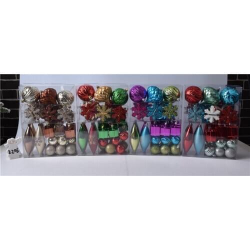 Christmas tree decoration pendant 43 boxed balls, snowflake shape pendant, decoration pendant