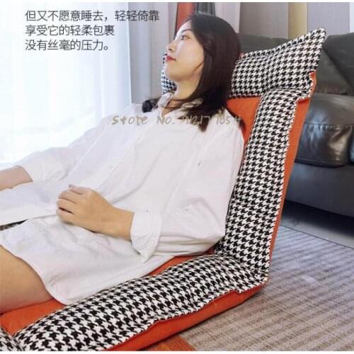 Lazy sofa single tatami seat home balcony leisure folding bay window back chair bed sofa