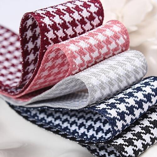 Houndstooth Ribbon High Quality DIY Handmade Cloth 10 25 40 MM 3/8" 1" Inch