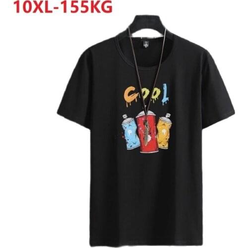 Summer men tshirt short sleeve unsex cotton high street t-shirt cartoon tees plus size 9XL 8XL 10XL oversize tops tshirt 68 70
