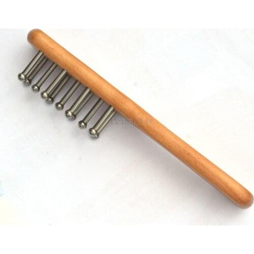 Non-trace scrapping massage comb brush stainless steel beautiful chest meridian health scrapping plate body massager