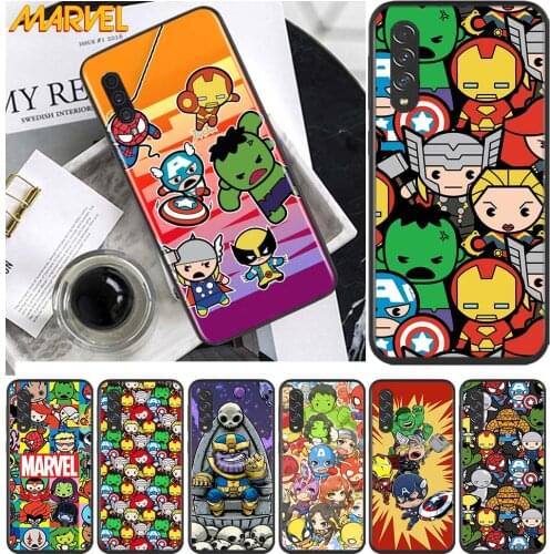 Marvel cartoon cute for Samsung Galaxy A90 A80 A70 A60 A50 M60 M40 A20E A2Core A10S A10E Silicon Soft Black Phone Case