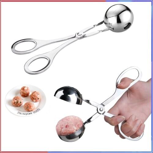 Meat Baller Stainless Steel Meat Baller Tongs Cake Pop Meatball Maker Ice Tongs Cookie Dough Scoop for Kitchen