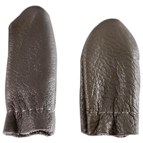 2PCS Thumb Index Thimble Finger Protector Thimble Leather Finger Protector Cowhide DIY Handmade Leather Thickened Finger Cowhide