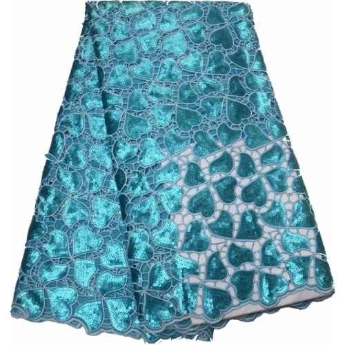 2018 new and high quality Tulle Lace Fabric, Organza African Lace With Sequins, 3D Flowers Net Lace Fabric P464-1