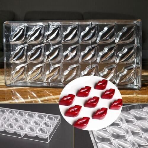 DIY NEW Lip Mouth PC Mould Polycarbonate Hard Plastic Candy Making Chocolate Mold 4.9cm