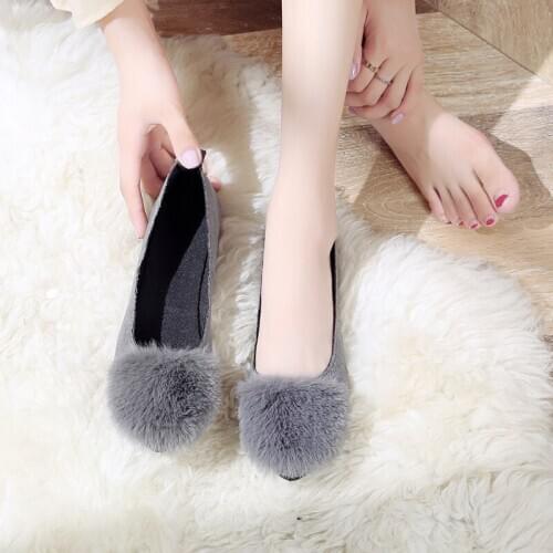 Autumn Flats Women Shoes Bow Knot Loafers Patent ShallowElegant Low Heels Slip On Footwear Female Pointed Toe Thick Heel U19-81