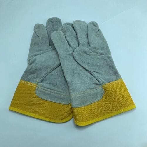 Cowhide Leather Work Gloves Work Safety Gauntlets For , Motorcycle