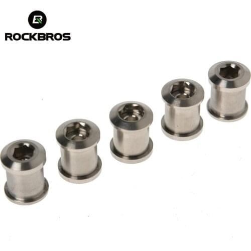 RockBros Bike Bicycle Cycling Titanium Crankset Chainring Bolts Nuts M8 Road Bike MTB 10mm 5pcs/Lot