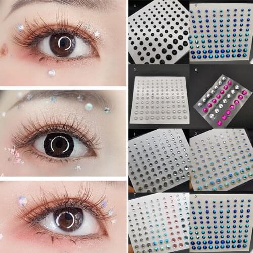 3D Diamond Self Adhesive Sticker DIY Eyeshadow Stickers Nail Stickers Face Jewels Face Decoration Body Brow Makeup Sticker