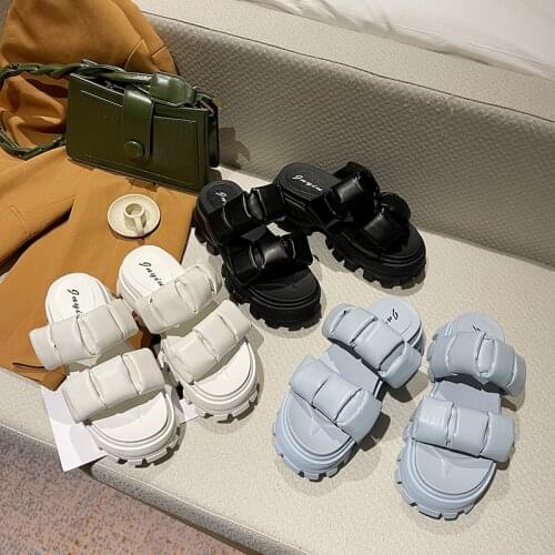 Fashion outer wear summer new style womens flip flops outer wear thick-soled cross casual beach sandals X862