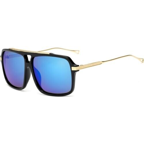 RUISIMO Promotion Square Sunglasses Women Flat Top Sun Glasses Male retro de sol female sunglasses for men women metal arms