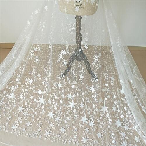 Embroidery start shape special fabric DIY for wedding dress