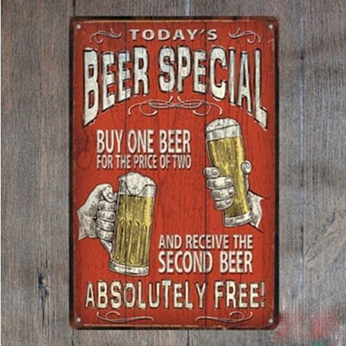 Keep calm and drink free special cheers beer coffee Bar sign Tin Plate Sign wall Room man cave decor Decoration Art Poster metal