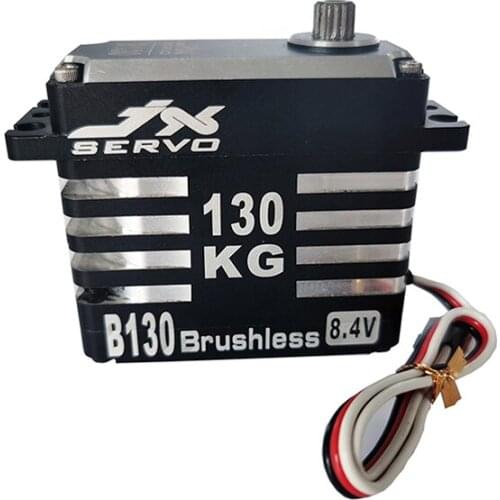 Super Large Torque JX Servo B130 130kg Brushless CNC Metal Gear Standard Digital Servo for 1/5 RC Car Robot Drone Quadcopter