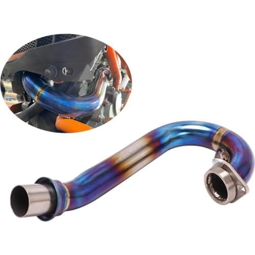 Titanium Alloy Header Collector Motorcycle Exhaust Pipe Reserve Catalyst Modified for Duke 390 125 200 250 390 RC390 2017-2020