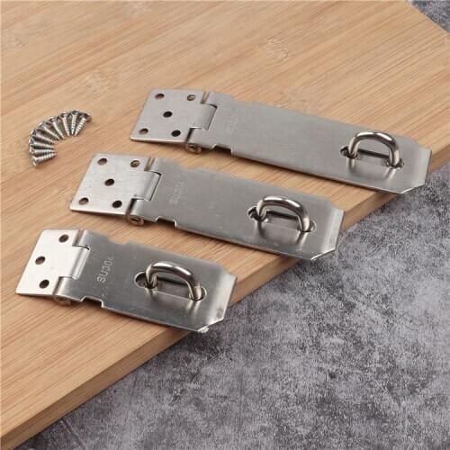 Thick stainless steel door lock 3-4-5 inch door lock anti-theft door buckle hardware security bolt hasp anti-theft door lock