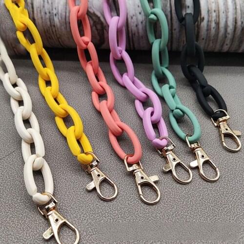 New Fashion Woman Handbag Accessory Chain Black White Green Resin Chain Luxury Frosted Strap Women Clutch Shoulder Purse Chain
