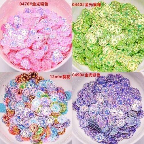 12mm Sunflower Gold Bead Sequins Suitable for Stage Clothing Accessories Manual DIY Sequin Party Decoration Material
