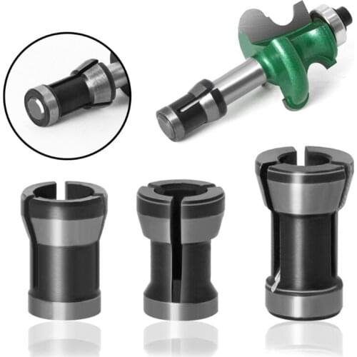 2pcs 6mm/6.35mm/8mm Collet Chuck Engraving Trimming Machine Electric Router for Woodworking Cutter Machinery Manufacturing