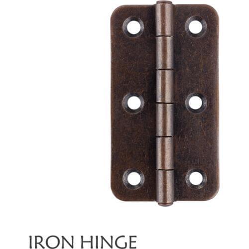 3" Antique copper color iron material round corner for Doors open 270 degree furniture Hinge with free screws