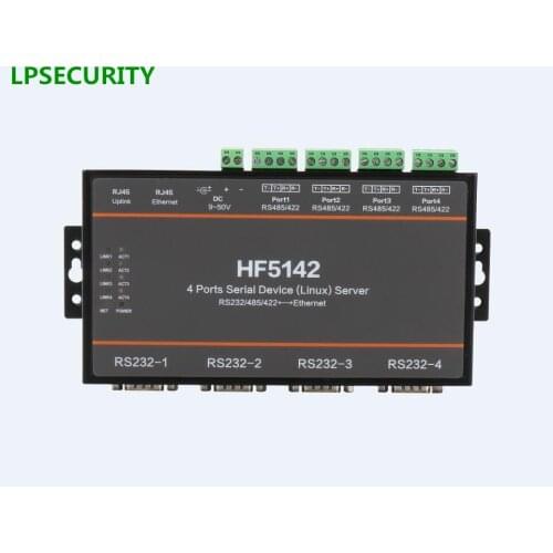 4 Ports Serial RS232 RS485 RS422 To LAN Ethernet Server Converter unit With CE FCC RoHS modbus protocol