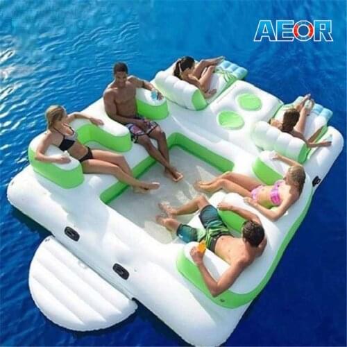 Aeor PVC Water Lounge Chair Inflatable Pool Float Summer Air Bed Folding Island Beach Lounger Floating Bed Sofa Raft Swim Board