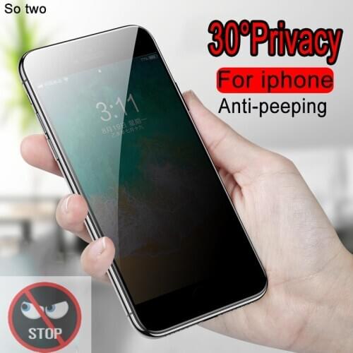 Anti Spy Tempered Glass For iPhone 7 6 8 Plus Privacy Screen Protector Film For iPhone X XR XS Max 11 pro max Protective glass