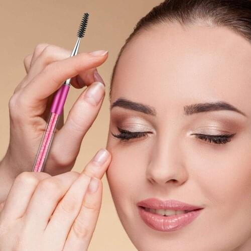 1pcs Crystal Reusable Eyelash Applicator Wands Curler Wands Eyebrow Comb Cosmetic Brush Set Spoolers Brushes Mascara Spooli U0I8