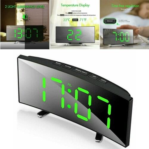 Digital Alarm Clock Desk Table LED Screen For Kids Bedroom Electronic Alarm Clock Noiseless Design Digital Desk Clock Home Decor