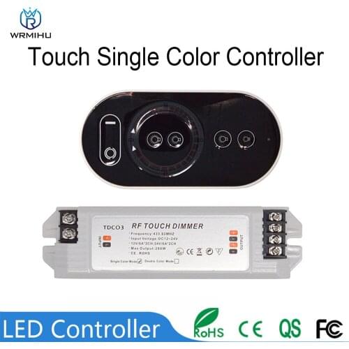 DC12-24V Single Color 6 Key Touch Controller PWM Wireless Dimmer RF Applicable For KTV Song Room Interior Decorate Light Strip