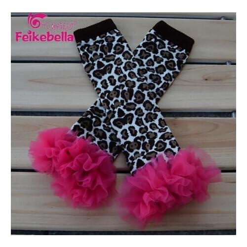Baby leg warmers High quality boy girls high socks leopard leg warmers with ruffle Party birthday gifts free shipping