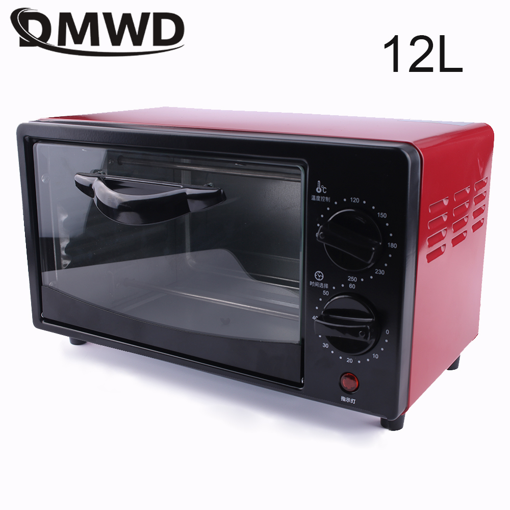 DMWD Household Electric Oven Mini Multifunctional Bakery Timer Toaster Biscuits Bread Cake Pizza Cookies Baking Machine 10L EU