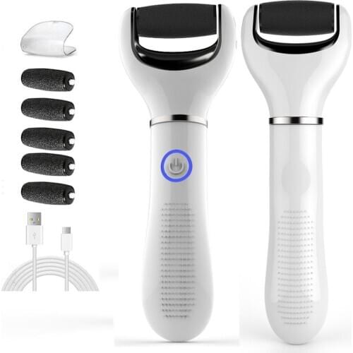 Electric USB Rechargeable Foot Grinder Heel File Grinding Exfoliator Pedicure Machine Foot Care Tool Grinding File Dead Skin 4PC
