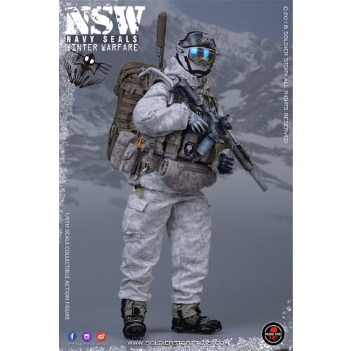 SoldierStory SS109 1/6 US Navy SEAL Special Forces Snow Field Accurate Marksman 12-inch action figure mode toy gift collection