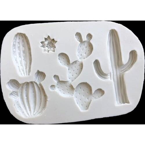 Cactus Fondant Mold DIY Silicone Mold For Cupcake Topper Chocolate Gumpaste Cake Decorating Tools