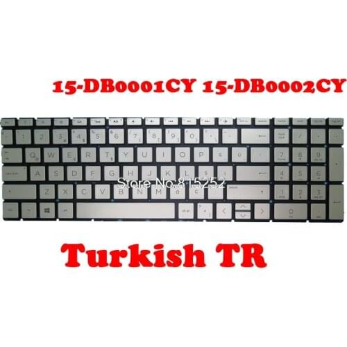 Laptop Keyboard For HP 15-DB000 15-DB0001CY 15-DB0002CY 15-DB0003CY Silver Turkish TR/GreeK GK/Belgium BE/Italian IT/Russian RU