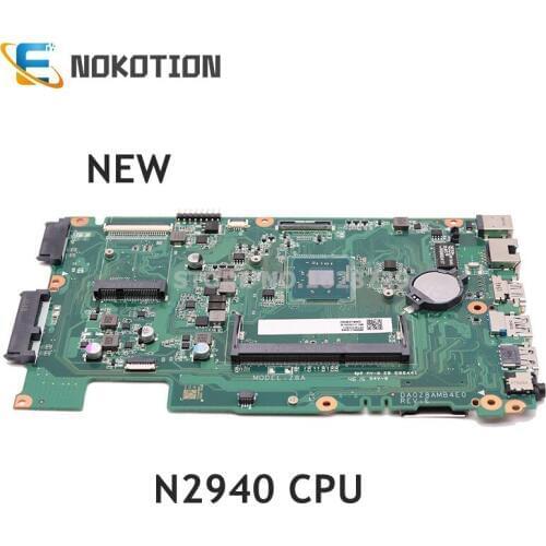 NOKOTION NEW Laptop motherboard For Acer aspire ES1-411 NBMRU11002 NBMRU110026 DA0Z8AMB4E0 MAIN BOARD N2940 CPU
