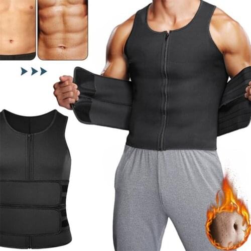 Men Shapewear Body Shaper Workout Tank Top Waist Trainer Sauna Shirts Sweat Vest Slimming Underwear Weight Loss Shirt Fat Burner