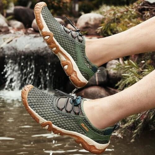 River Upstream Shoes Mens New Summer Water Sports Shoes Quick-Drying Barefoot Beach Surfing Shoes Outdoor Hiking Wading Shoes