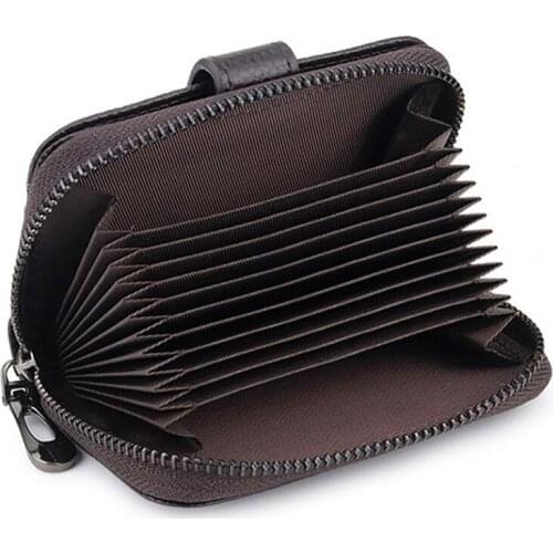 Genuine Leather men Card Holder Wallets Women Travel Card Bag Female Credit Card Holders Male Small Wallet Card holder