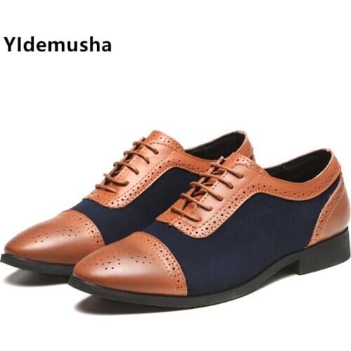 Men Casual Shoes 2020 New Arrival Dress Shoes High Quality Business PU Leather Lace-up Footwear Formal Shoes for Wedding Party