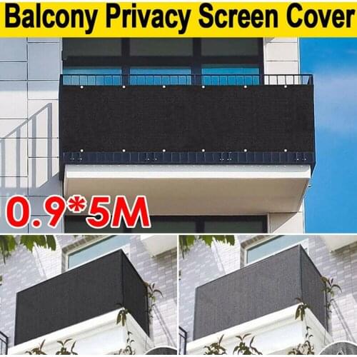 Balcony Shelter Privacy Screen Cover Wind Swimming Pool Summer Fence Cover Breeze Sewing Buckle Outdoor Awning Sunshade Net