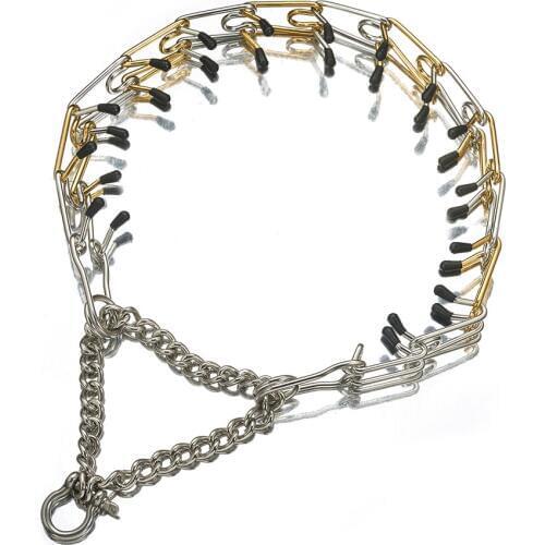 New training dog chain adjustment large dog chain stimulate big dog Collar chrome metal Train stimulation pet necklace collars