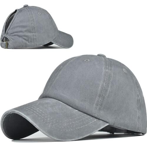 2020 New Vintage Solid Color Adjustable Anti UV Outdoor Sports Ponytail Hat Baseball Cap sunhat бейсболки gorras de béisbol