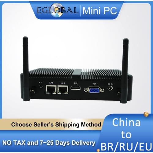 EGLOBAL Fanless Nuc Desktop Computer Intel Pentium 4415U DDR4 Barebone Mini PC Linux HD Graphics 4K VGA Wifi